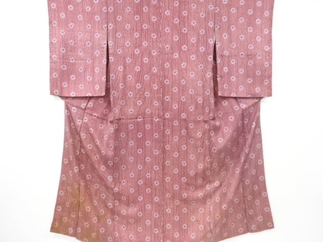JAPANESE KIMONO / ANTIQUE KIMONO / SILK / STRIPE & FLOWER
